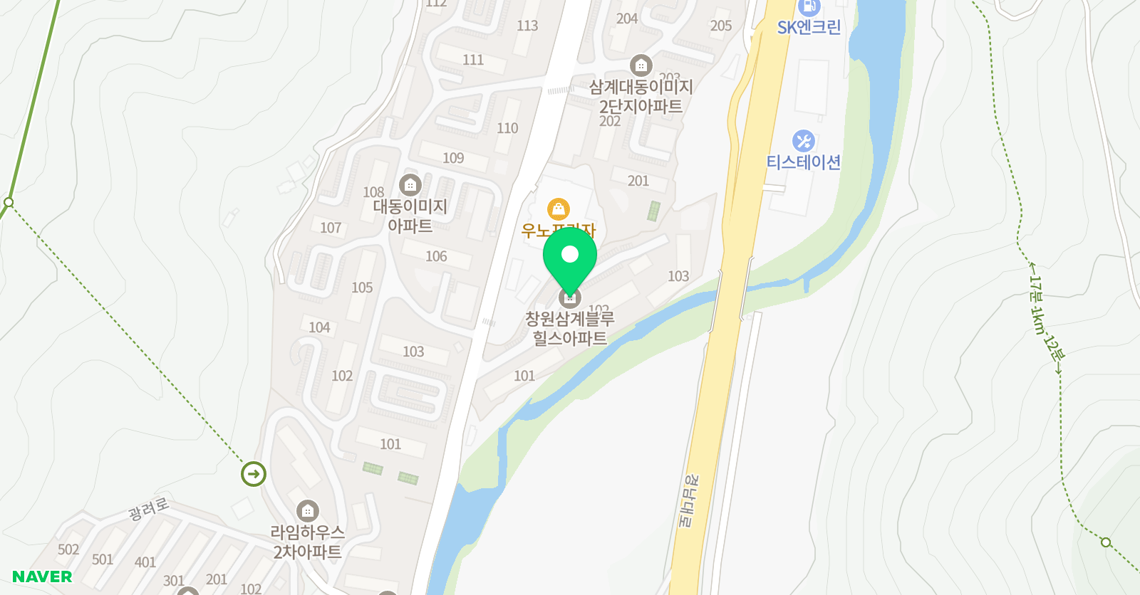 해법독서논술 공쌤수학 마산블루힐스공부방 위치