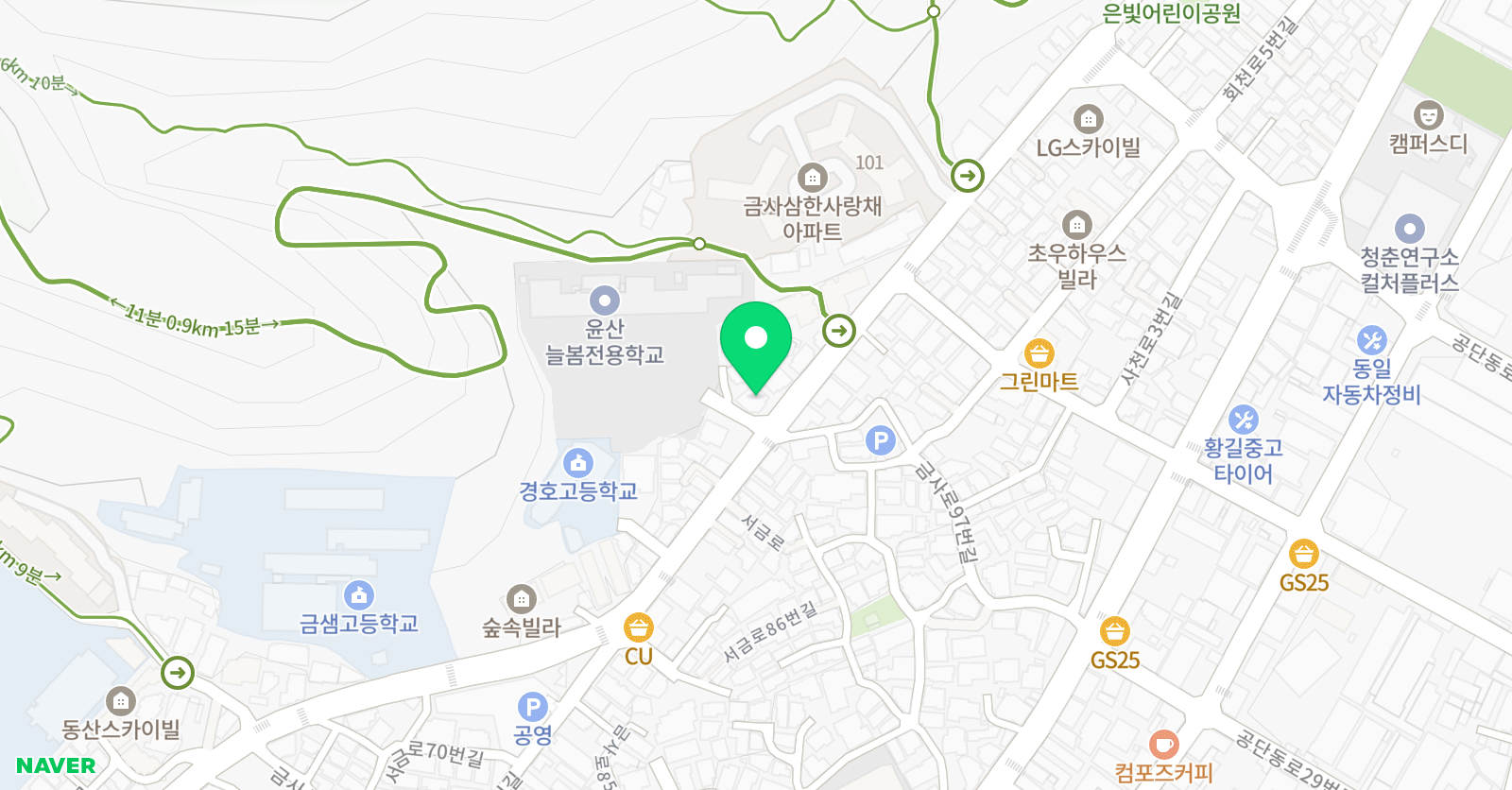 퍼펙트 단과학원 위치
