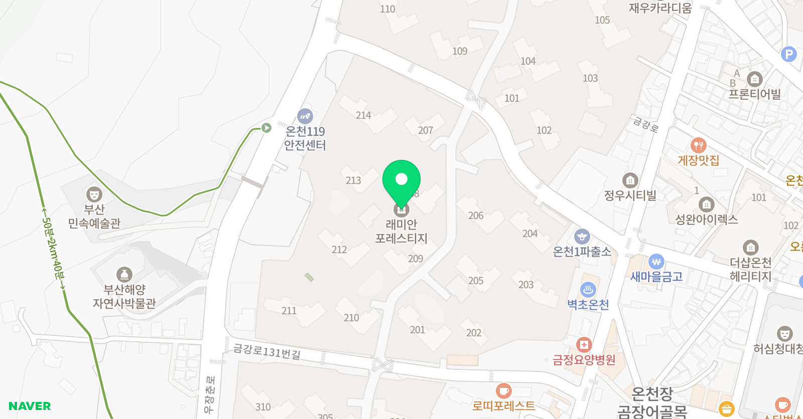 기탄사고력교실 부산래미안포레스티지2단지점 위치
