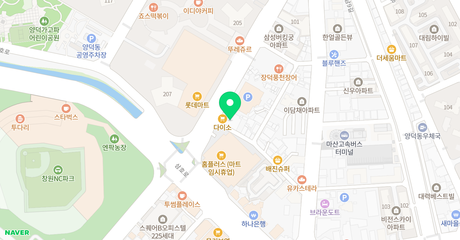 스마트러닝센터 마산학원 위치