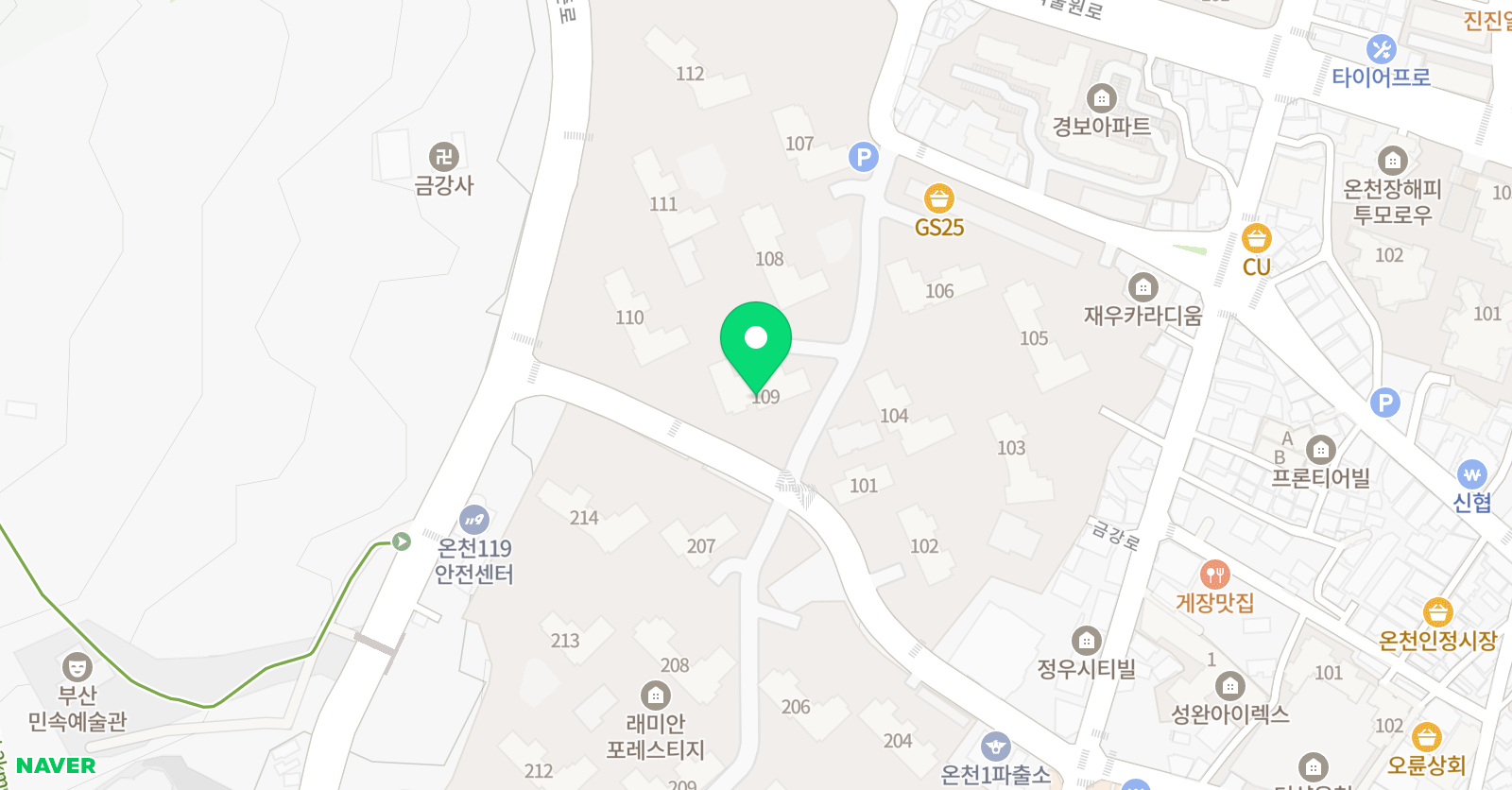 솔루니 동래래미안포레스티지 학원 위치
