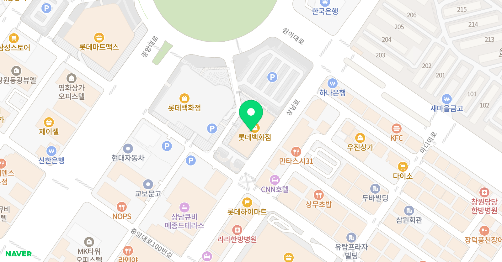 그라운디 댄스학원 창원롯데백화점 위치