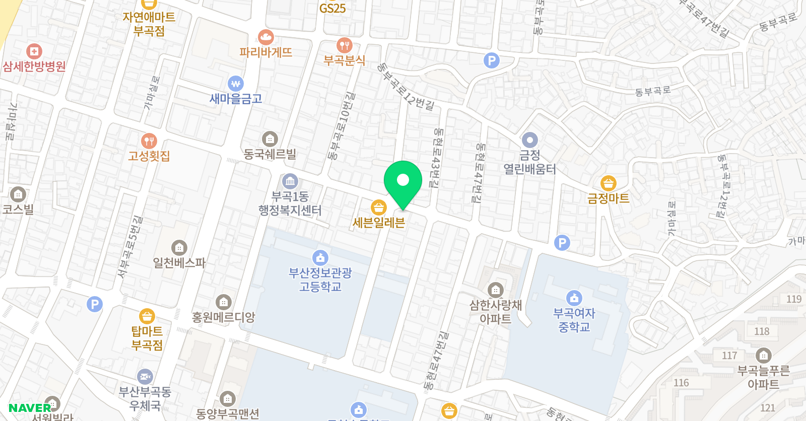 푸르넷 수학교습소 부곡점 위치