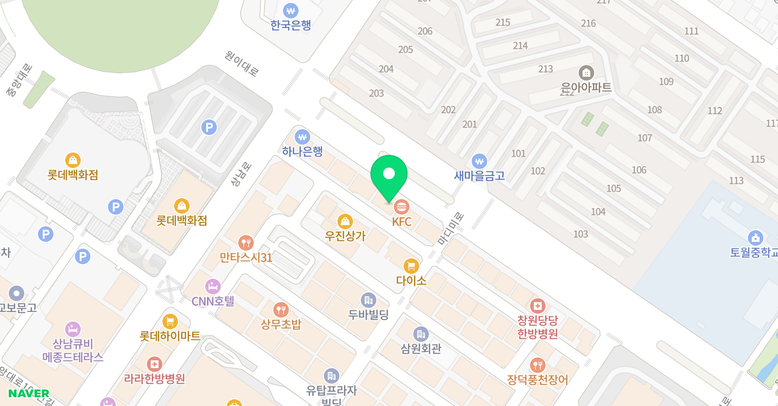 창조의아침 미술학원 창원캠퍼스 위치