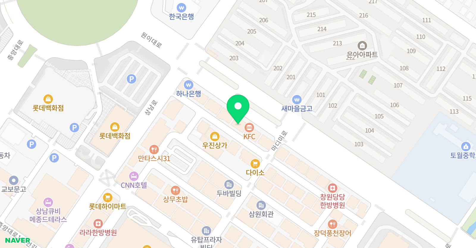 창원스카이에듀학원 위치