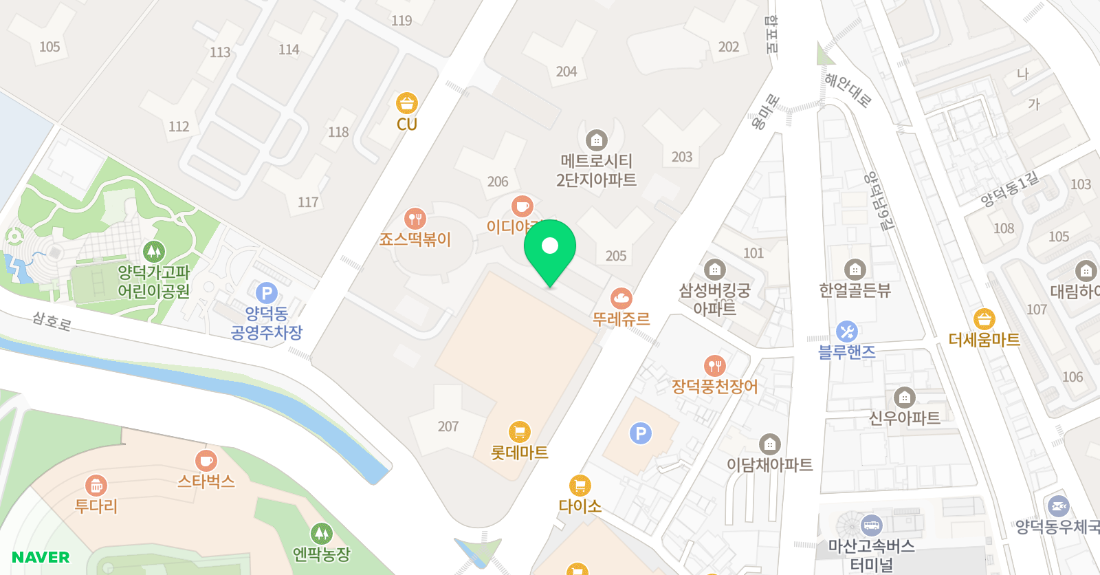 플라톤아카데미 양덕 독서논술교습소 위치