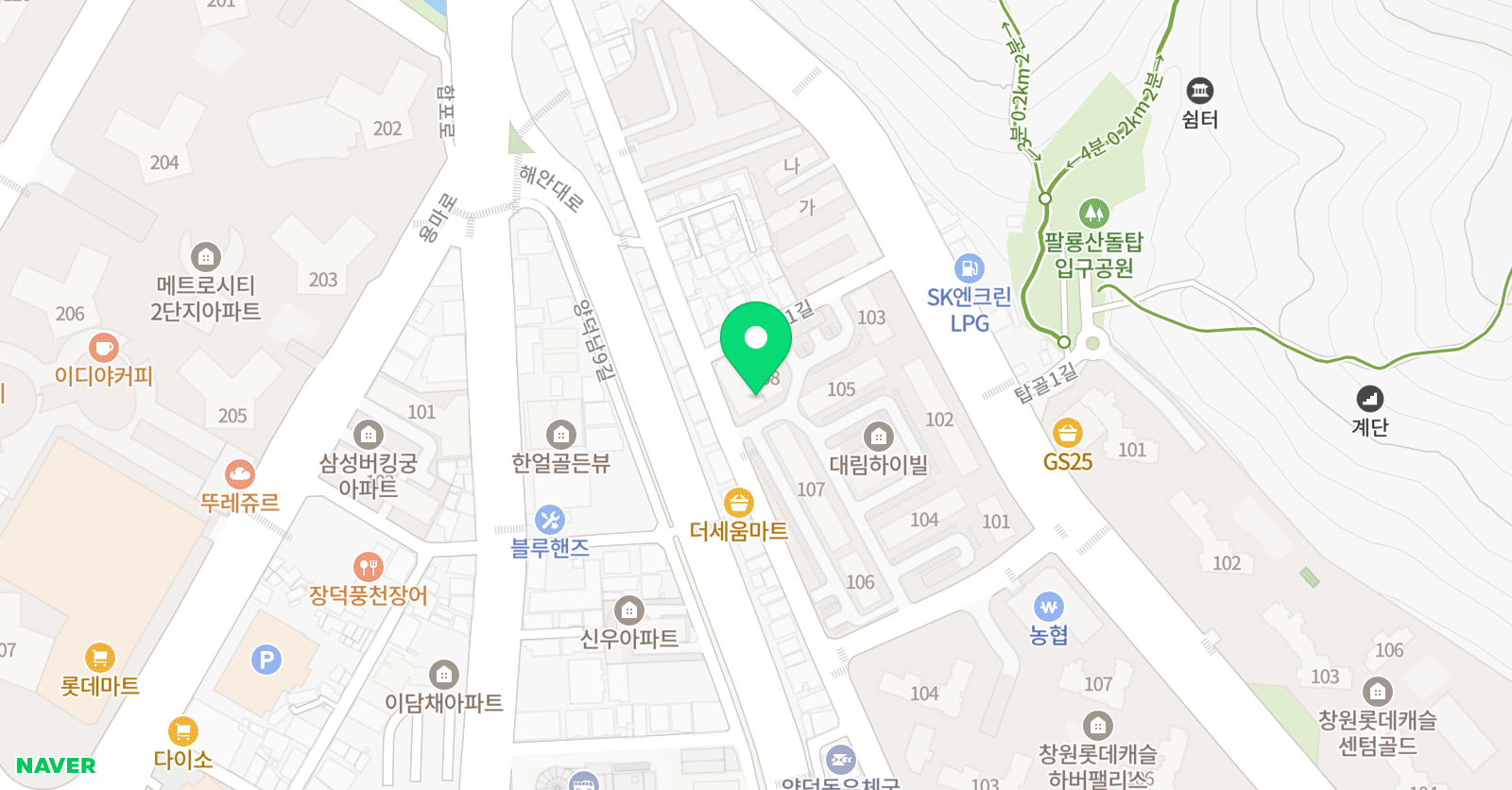 윤선생우리집앞 영어 양덕점 위치