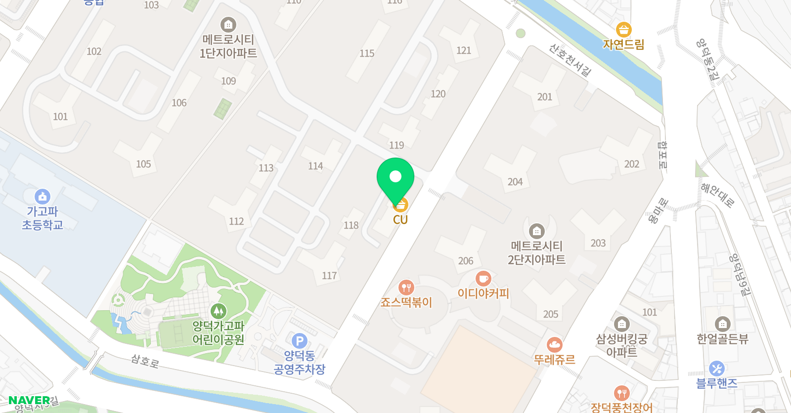 크리아트 창원양덕원 위치
