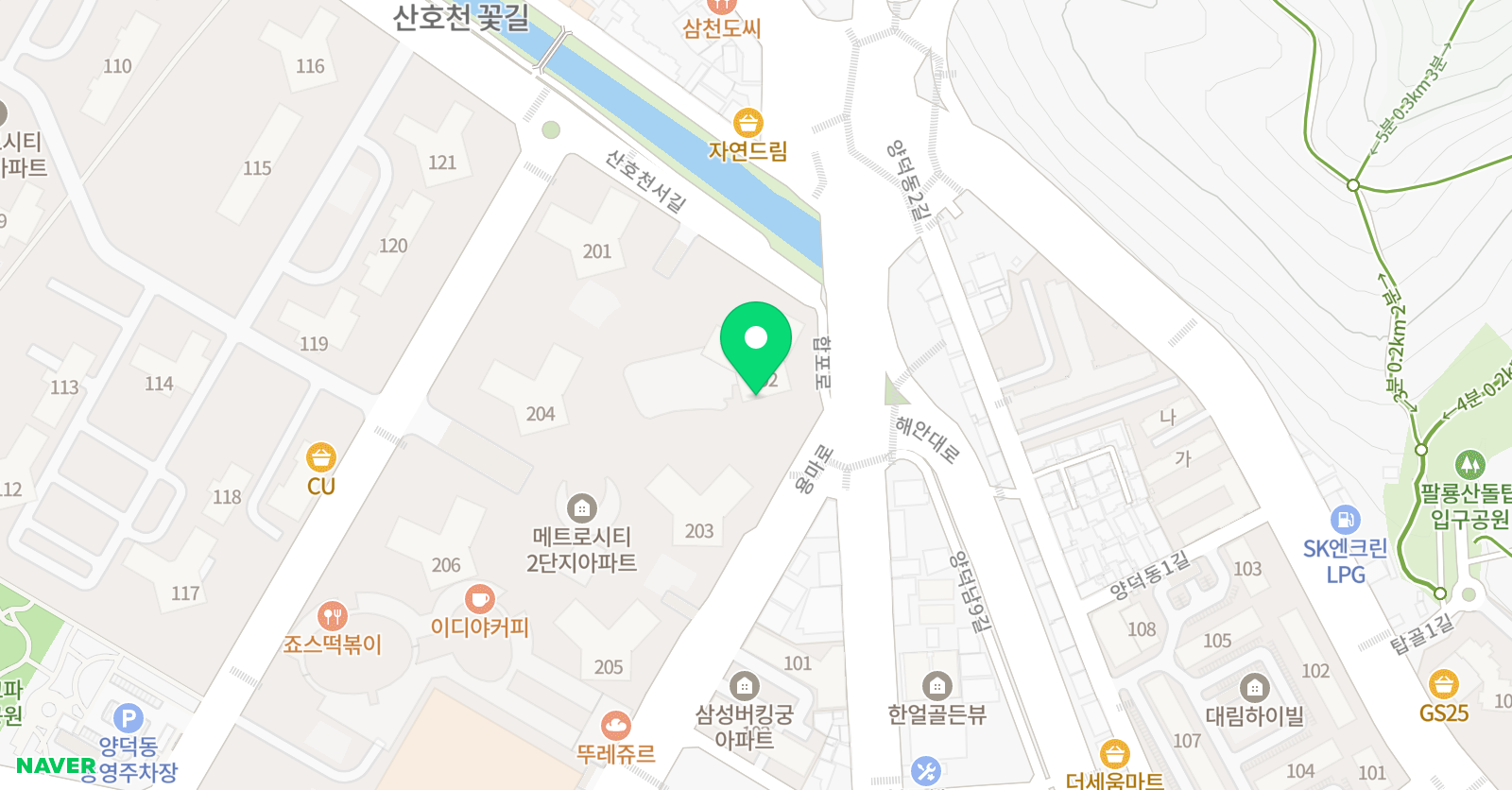 빨간펜 수학의달인 마산메트로시티2단지점 위치