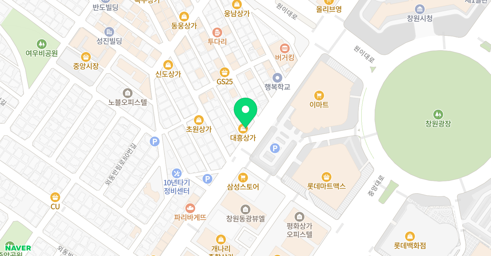 부산뮤직실용음악학원 창원점 위치