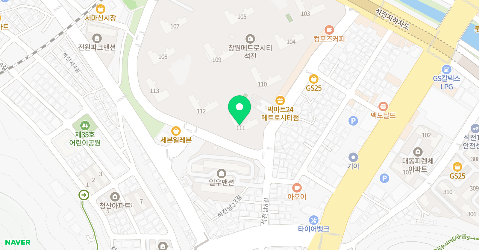 라이징 English 어학원 위치