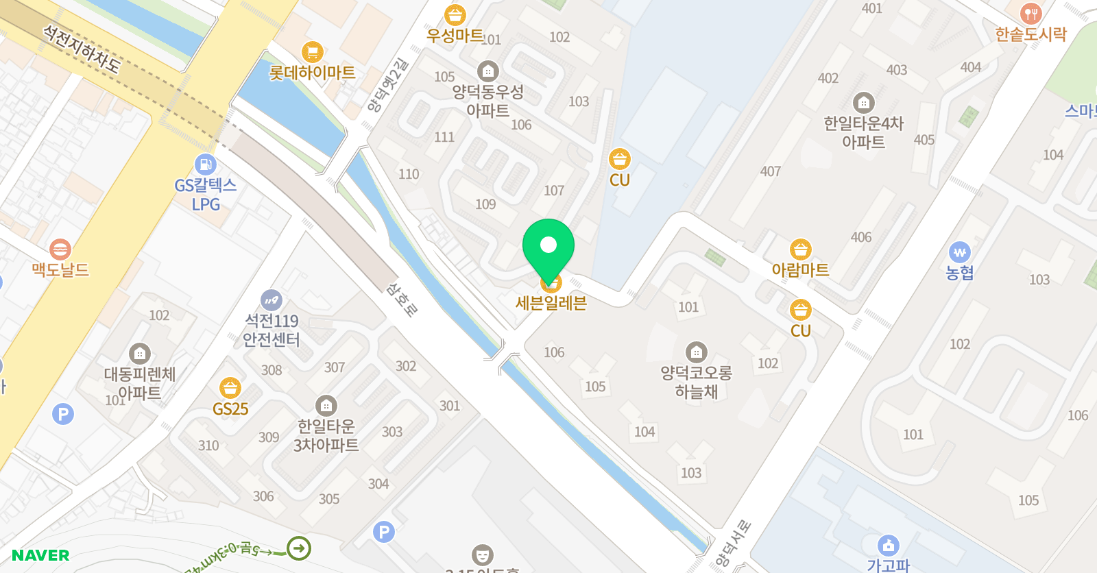 미래엔수학학원 양덕하늘채점 위치