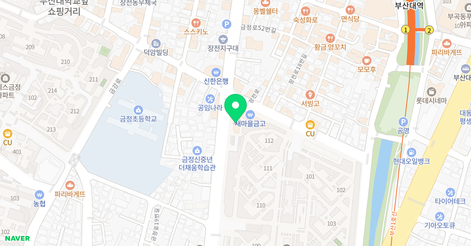 S&P 학습능력 장전학원 위치