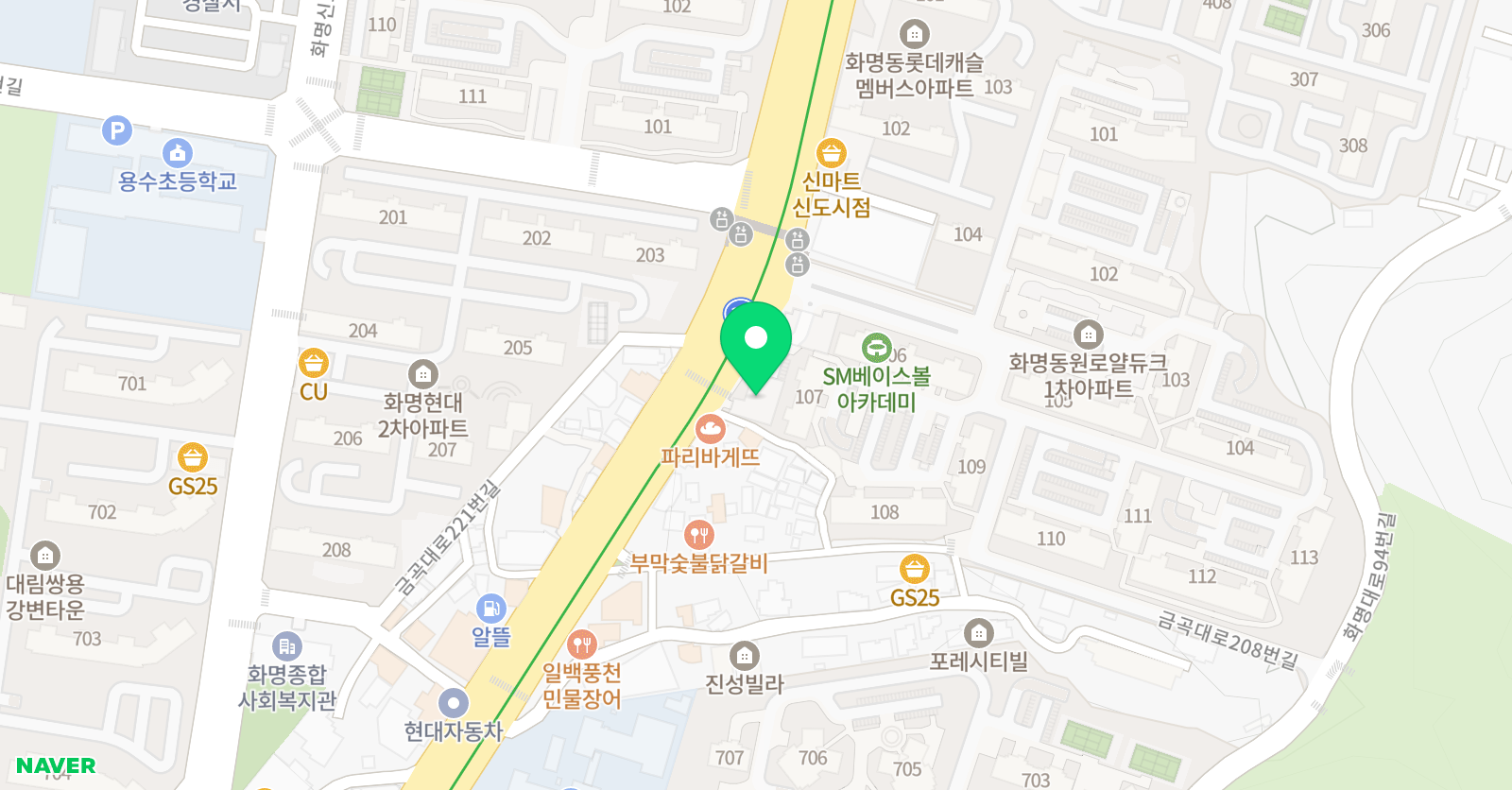 IFC 축구클럽 화명점 위치