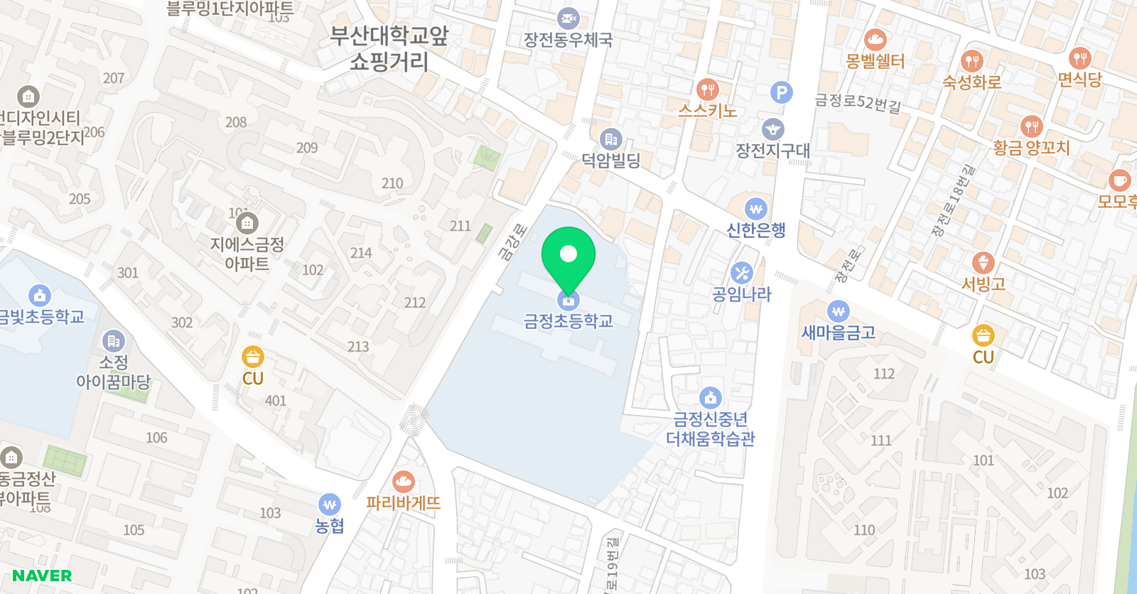 금정SC 축구클럽 위치