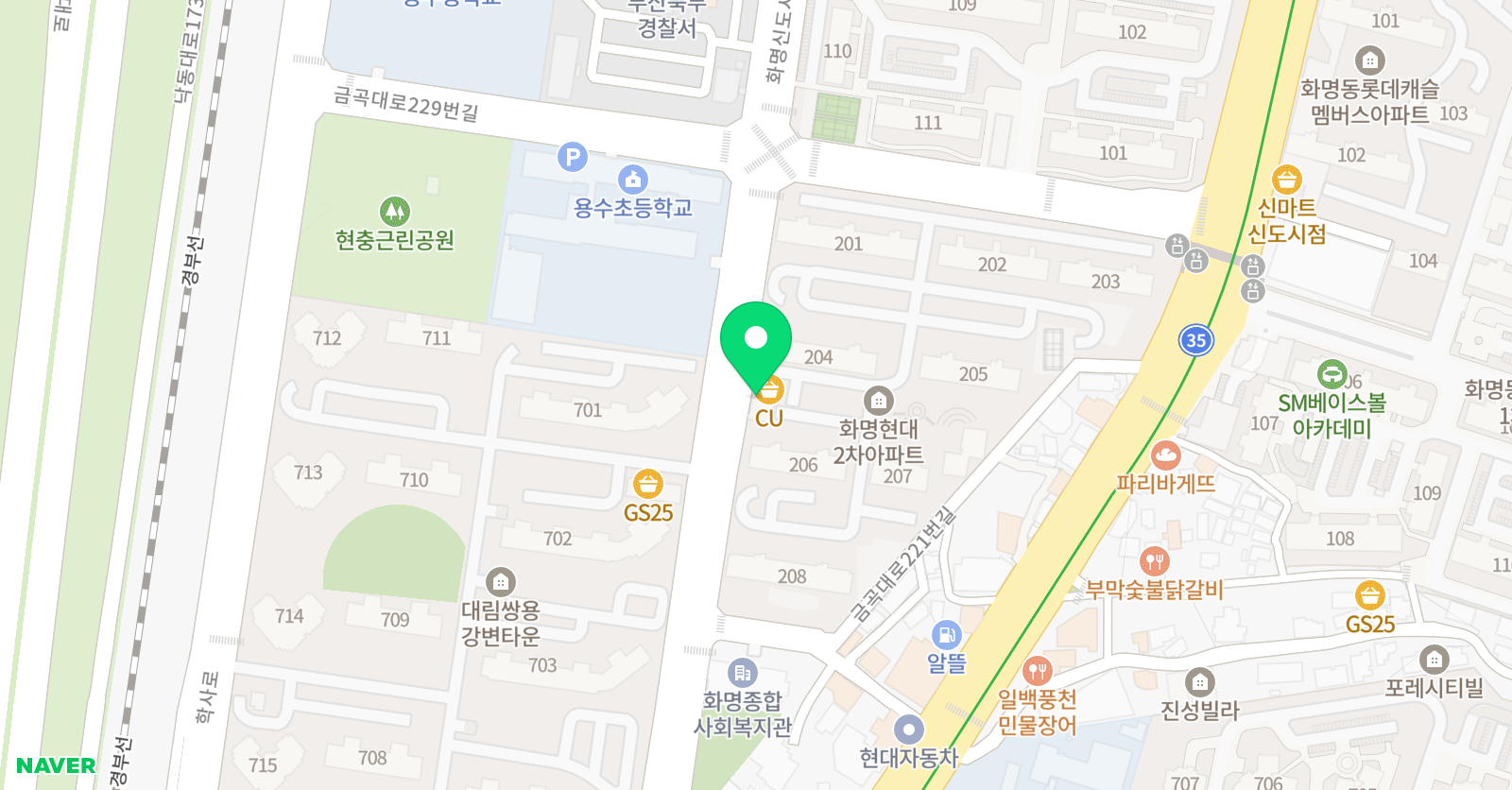현대음악학원 위치