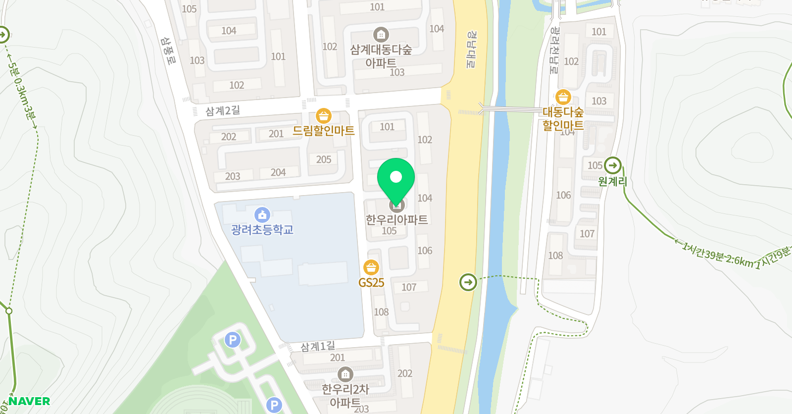 한우리 미술학원 위치