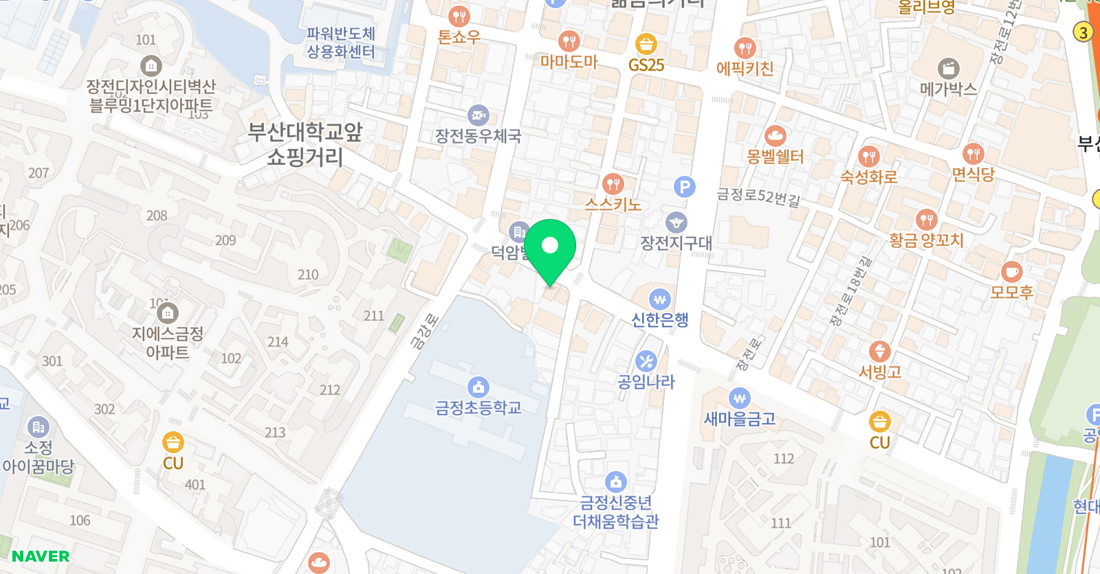 장전프라임영수학원 위치