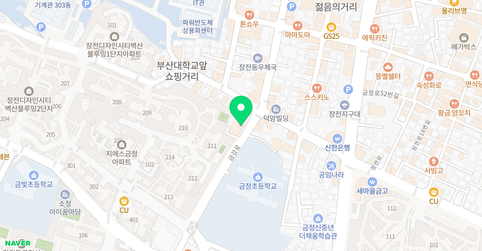 펀펀짐 어린이수영장 장전점 위치