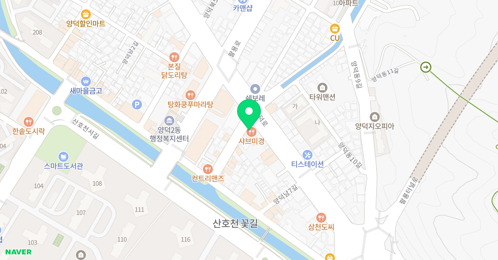 KNR큰나래 학원 양덕점 위치
