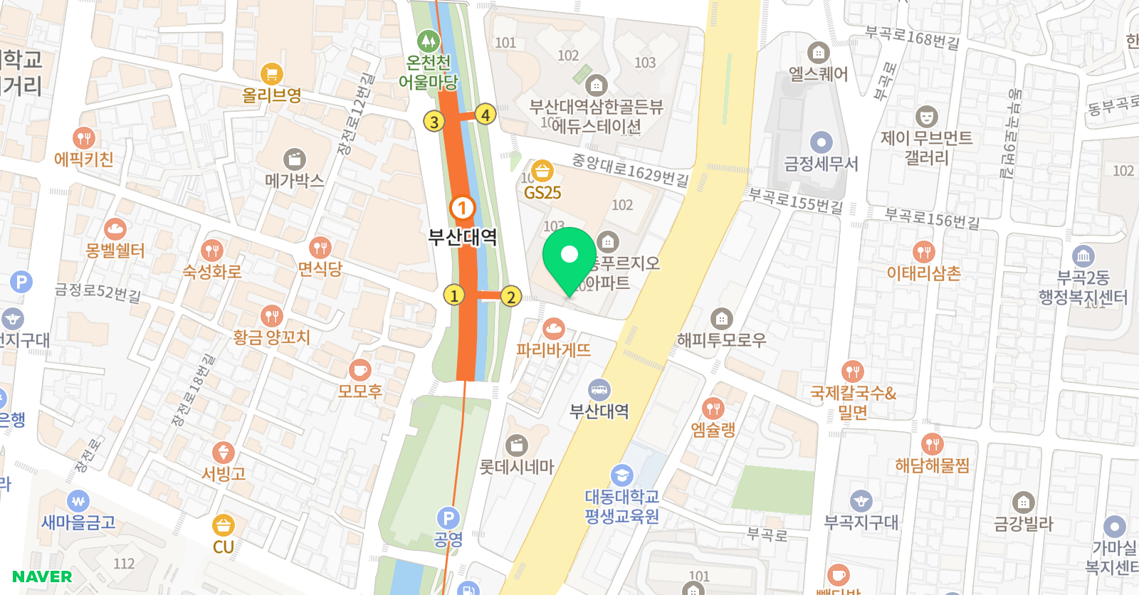 한솔플러스영어 부곡초점 위치