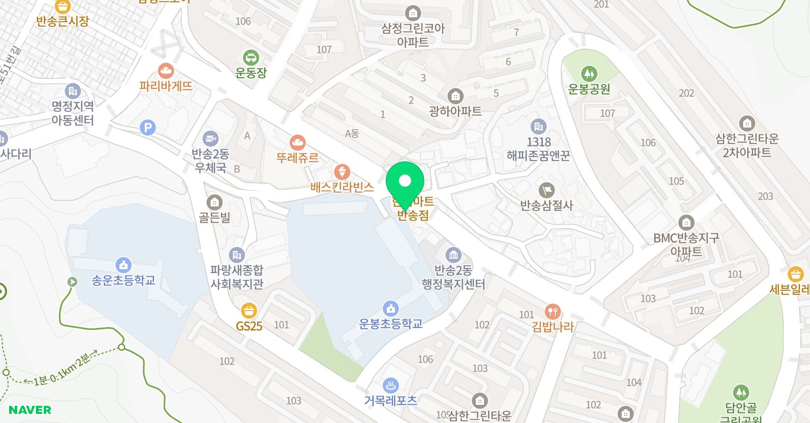 피아노플러스 소리숲음악학원 위치
