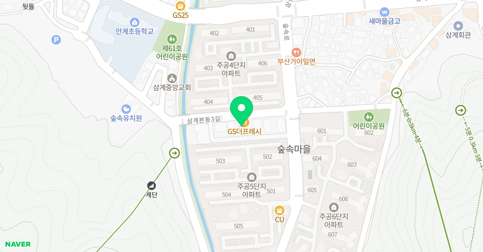 아소비 마산 삼계센터점 위치
