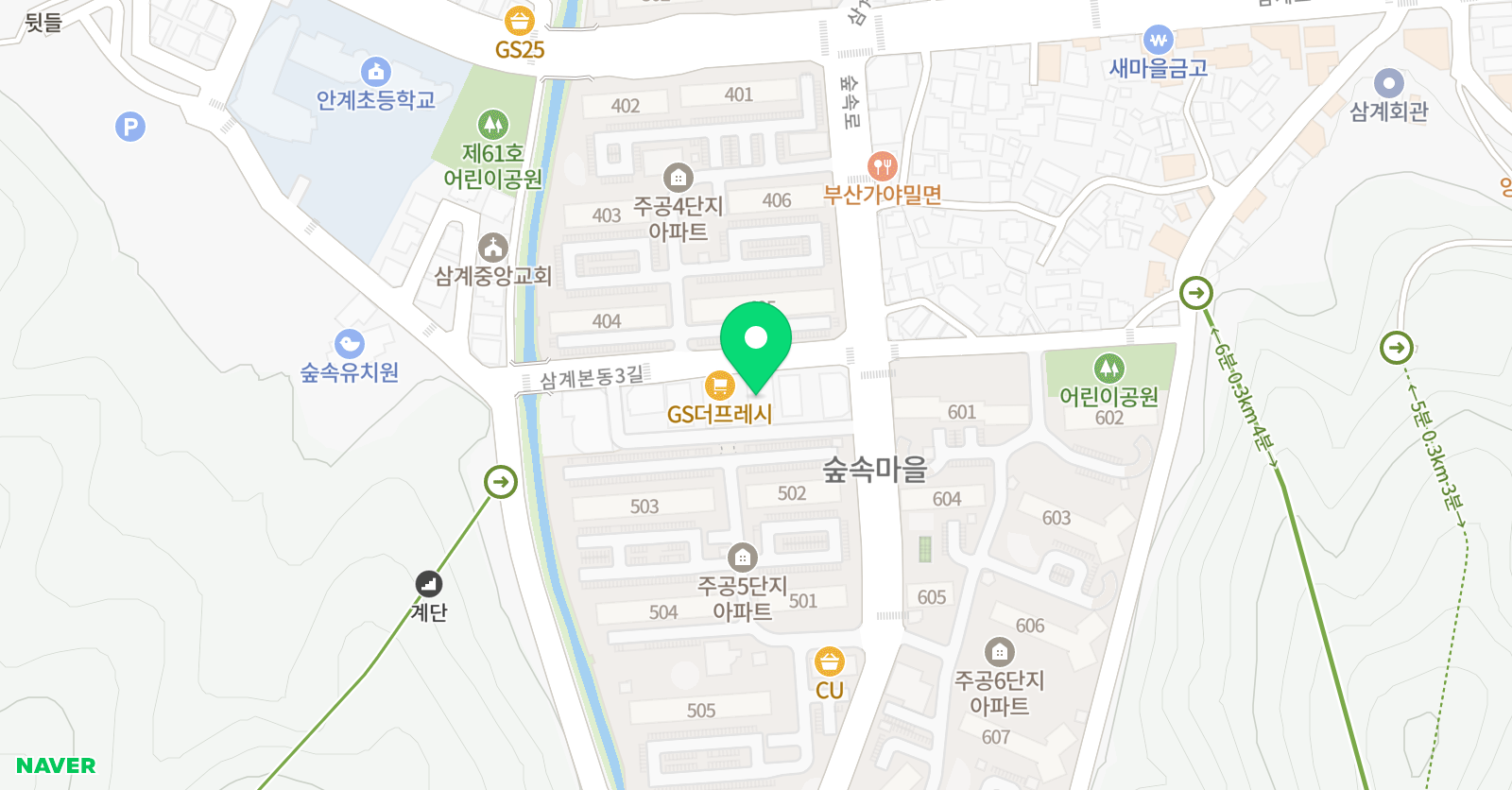 상상숲 미술학원 위치