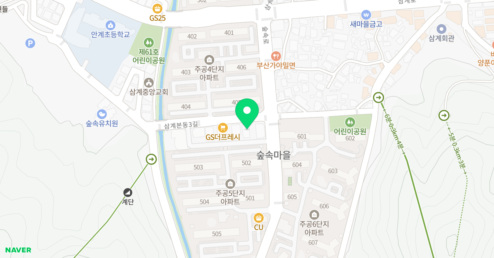 스마트해법 영어 삼계숲속교실 위치