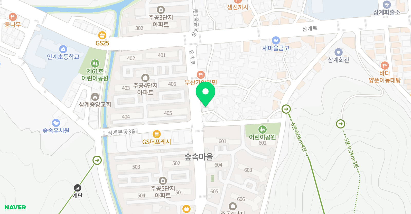 매쓰플랜 수학학원 내서지점 위치