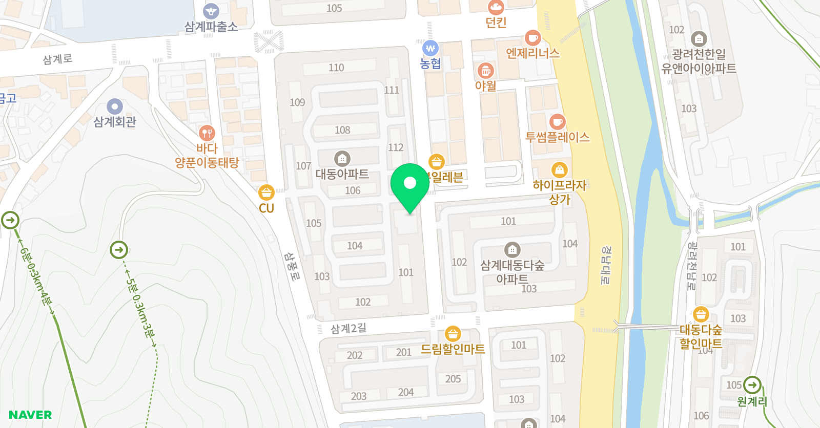 관인삼계대동 미술학원 위치