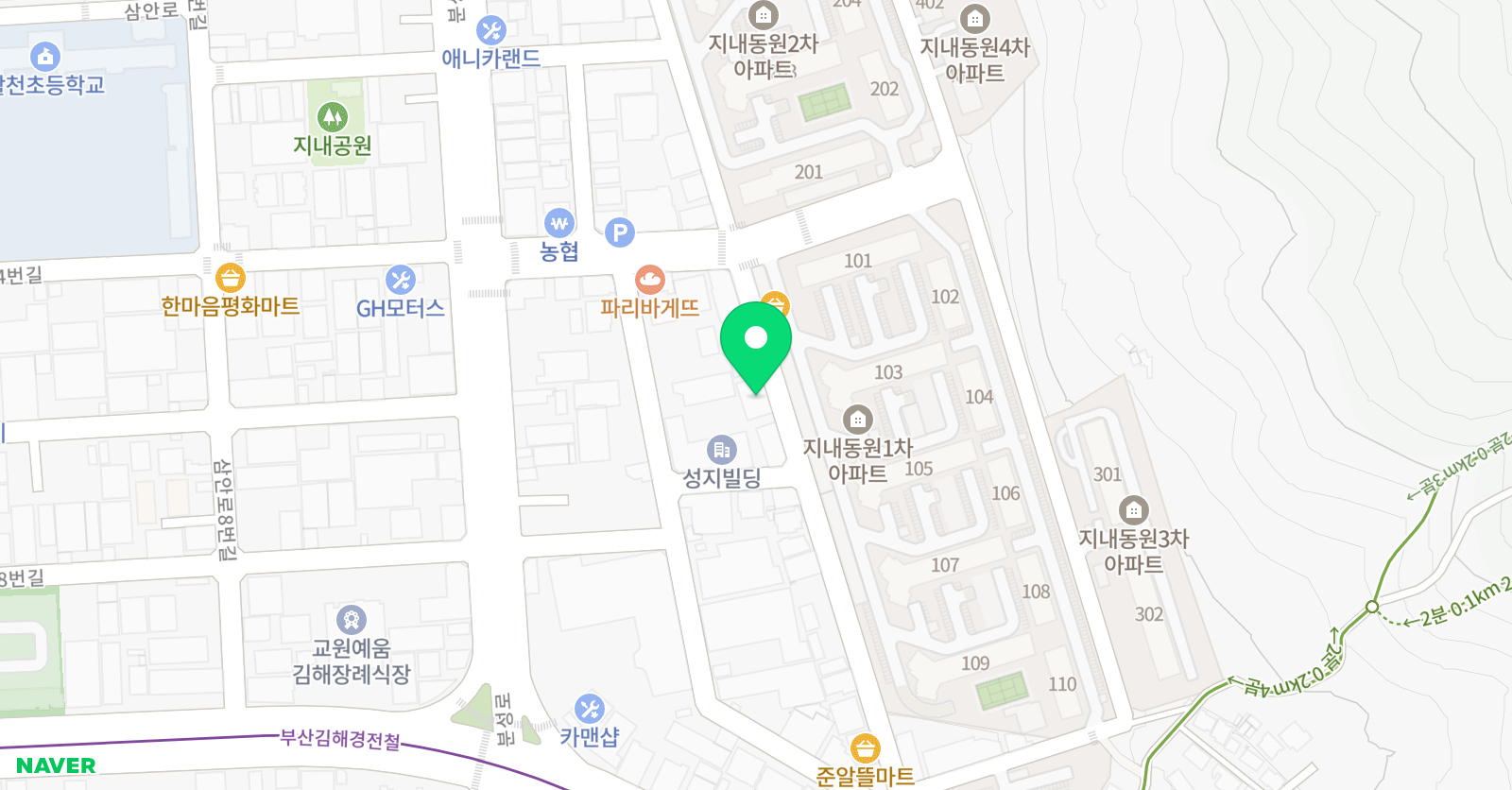 대원엘리트 학원 위치