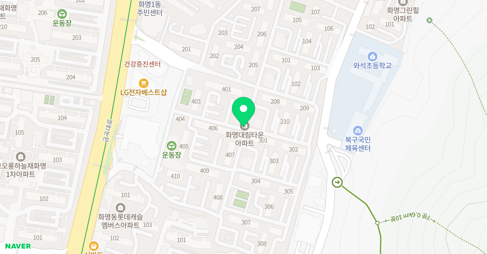삼성영어 화명대림타운교실 위치