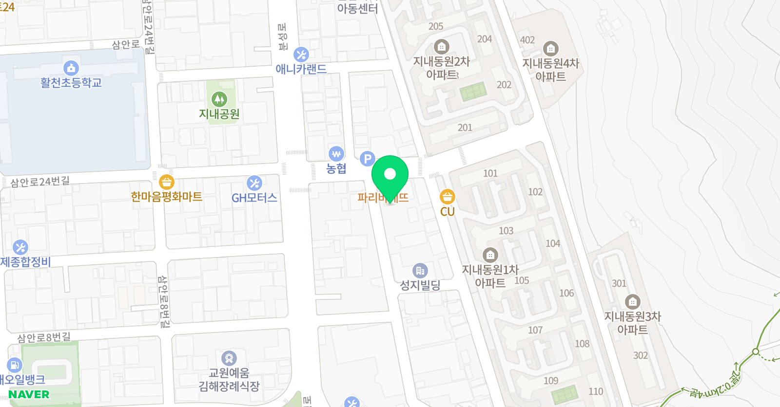 한솔플러스 수학학원 지내점 위치