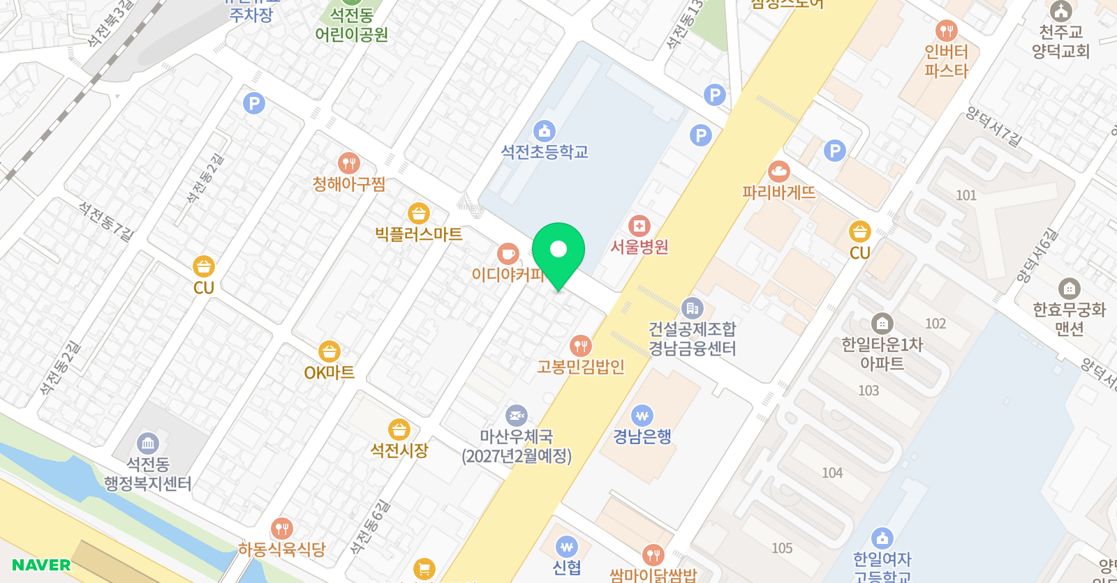 경백 보습학원 위치