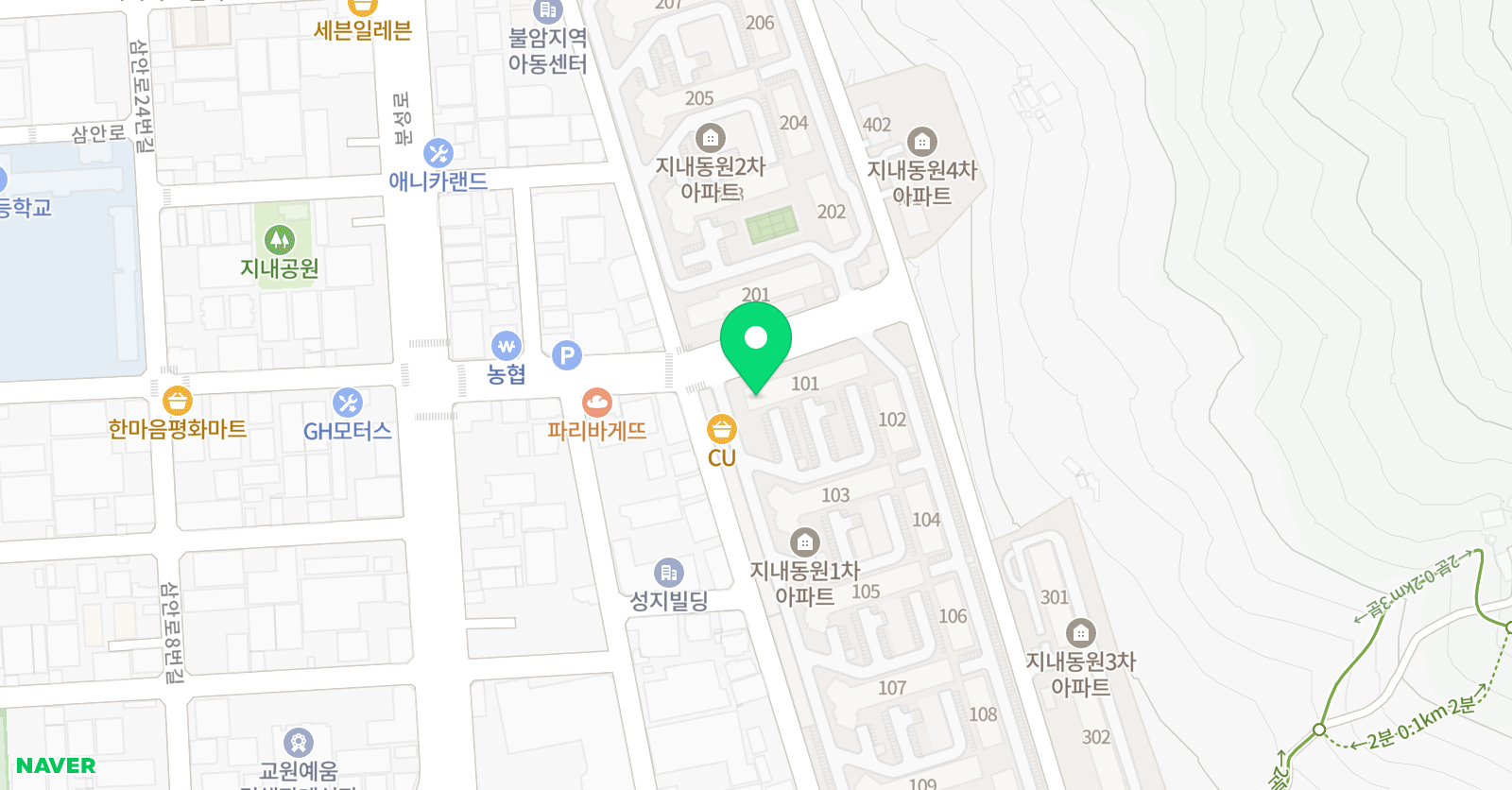 스마트해법 수학 김해지내동원점 위치