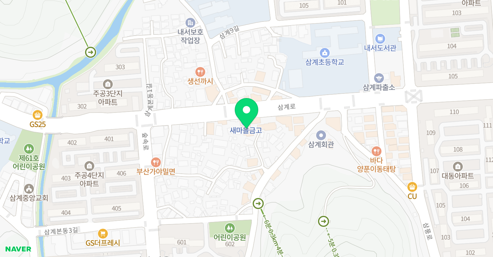 팽수능 수학영어혁신센타 학원 위치