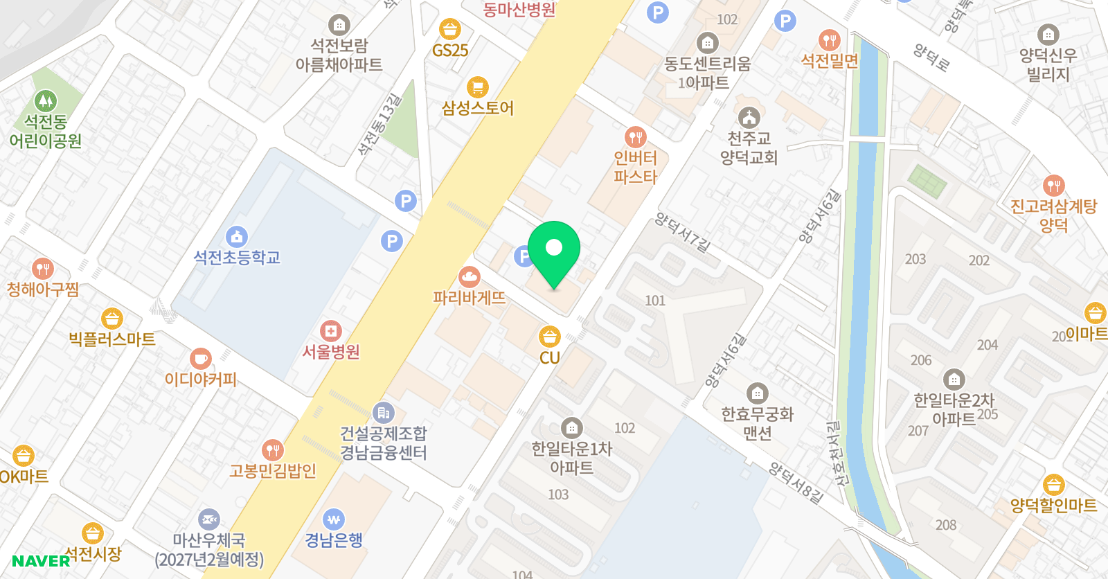 정철 어학원 주니어 동마산캠퍼스 위치