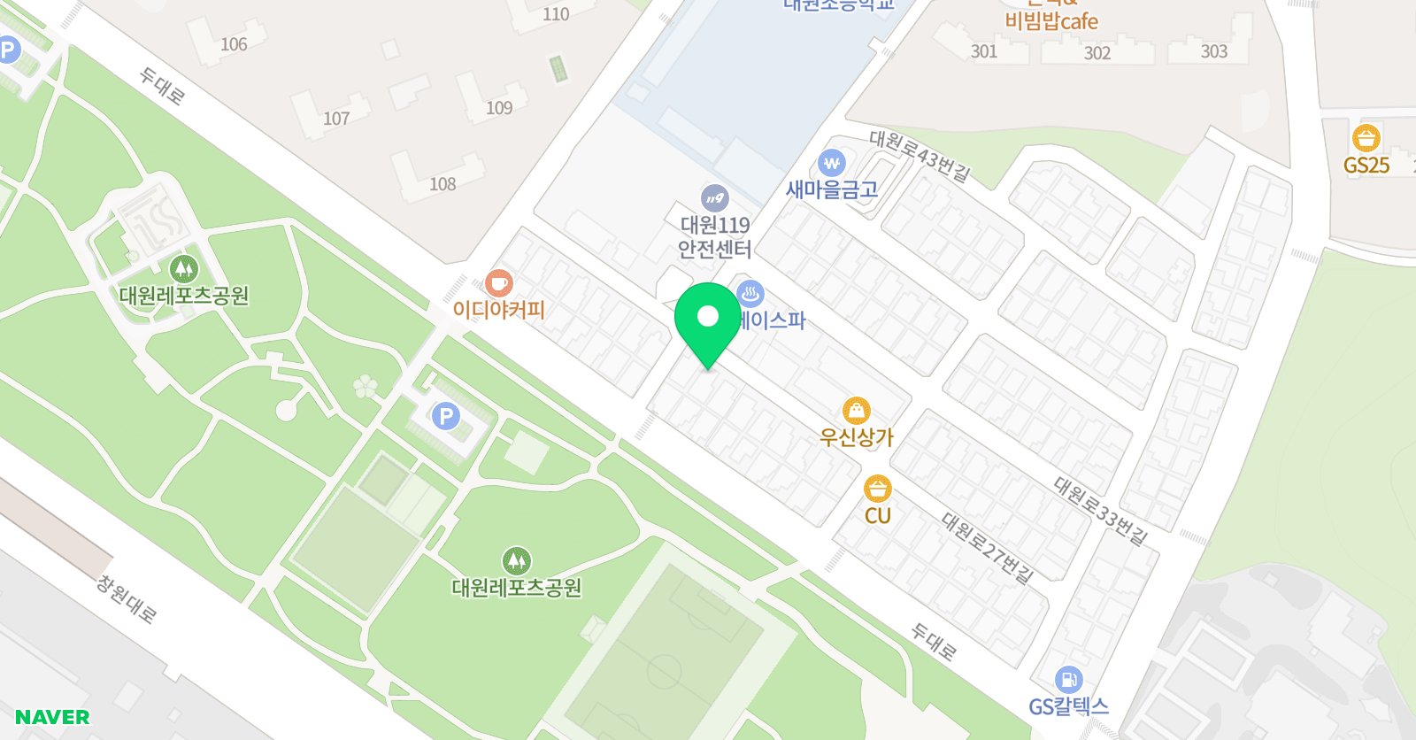 푸른 화실 위치