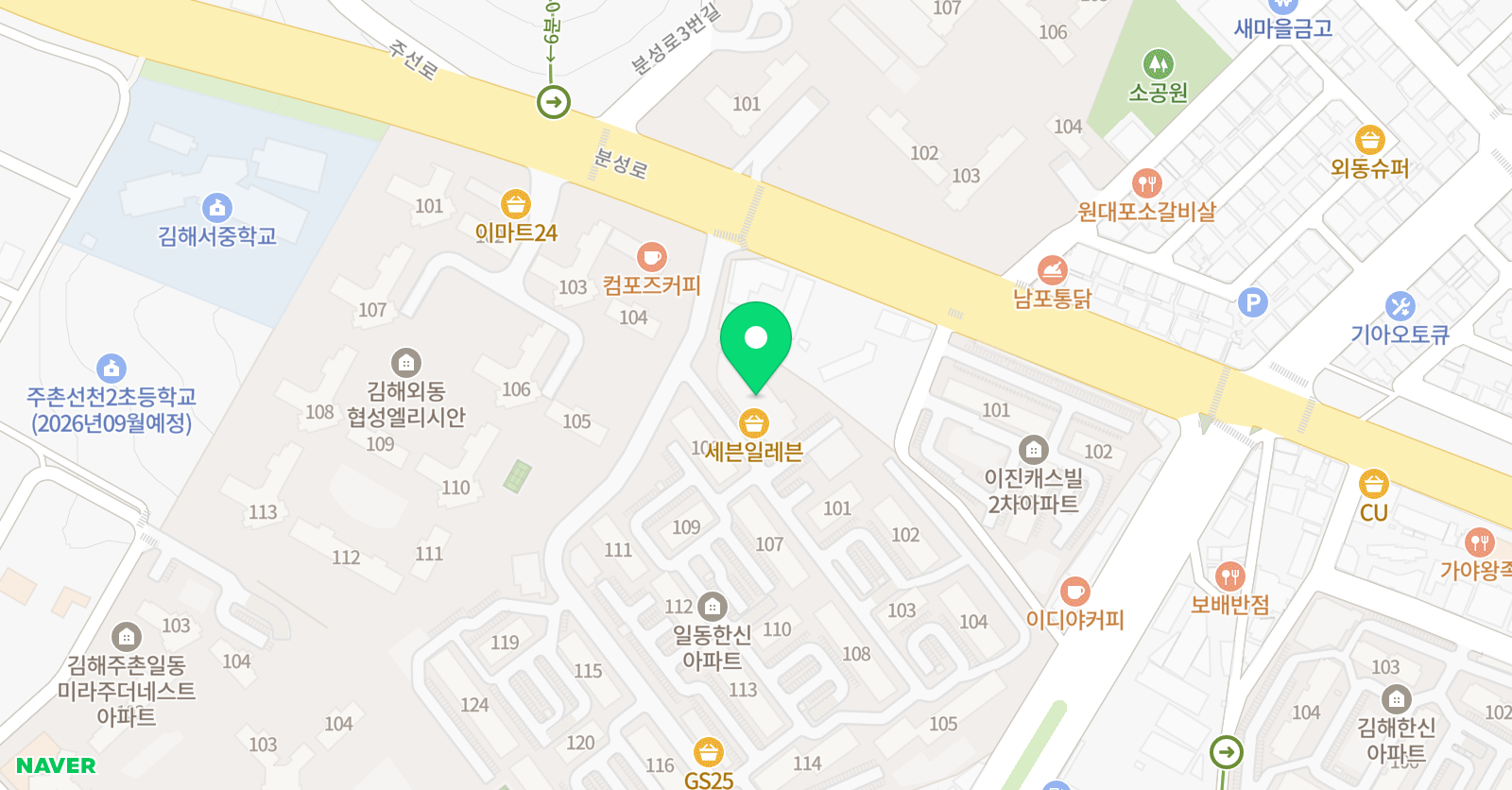 윤선생 우리집앞영어교실 일동한신점 위치