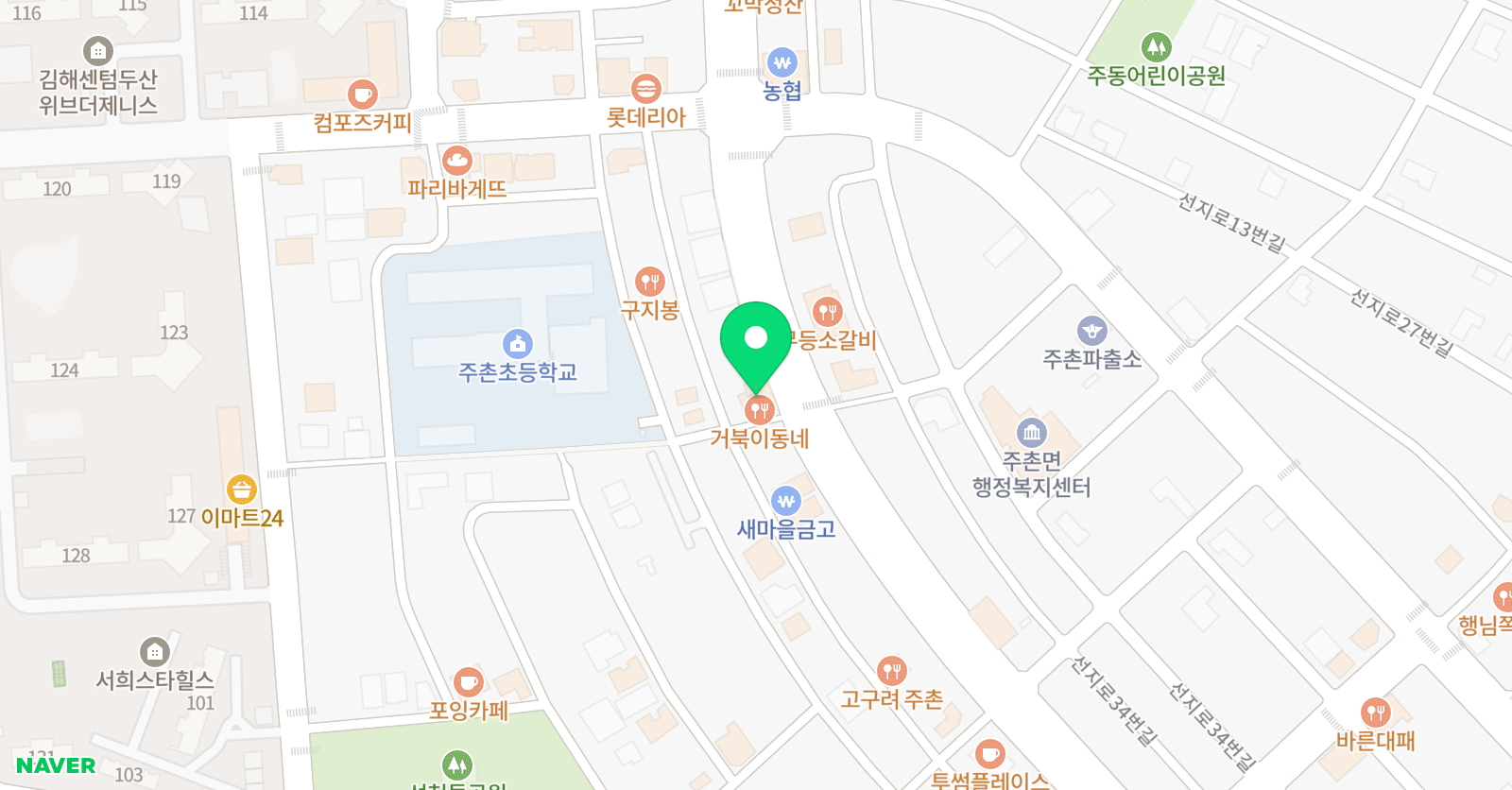 엔터아트 댄스학원 주촌점 위치