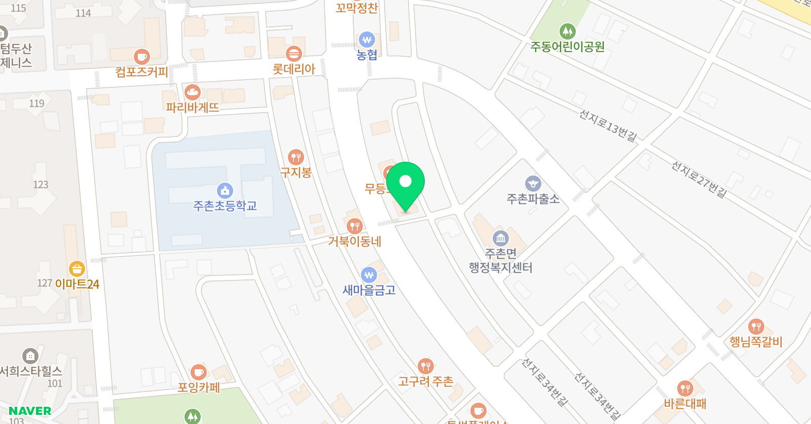 엘리프 어학원 주촌캠퍼스 위치