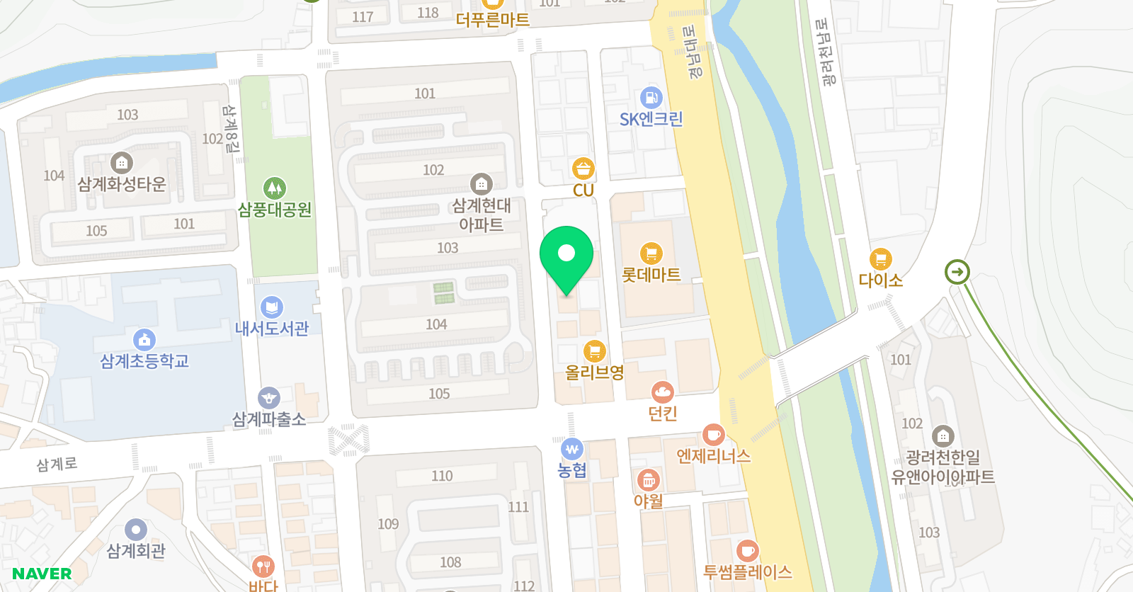 잉글리시업투학원 위치