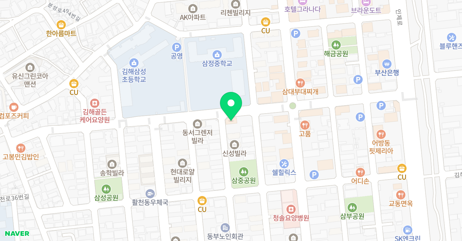 눈높이러닝센터 삼정 학원 위치