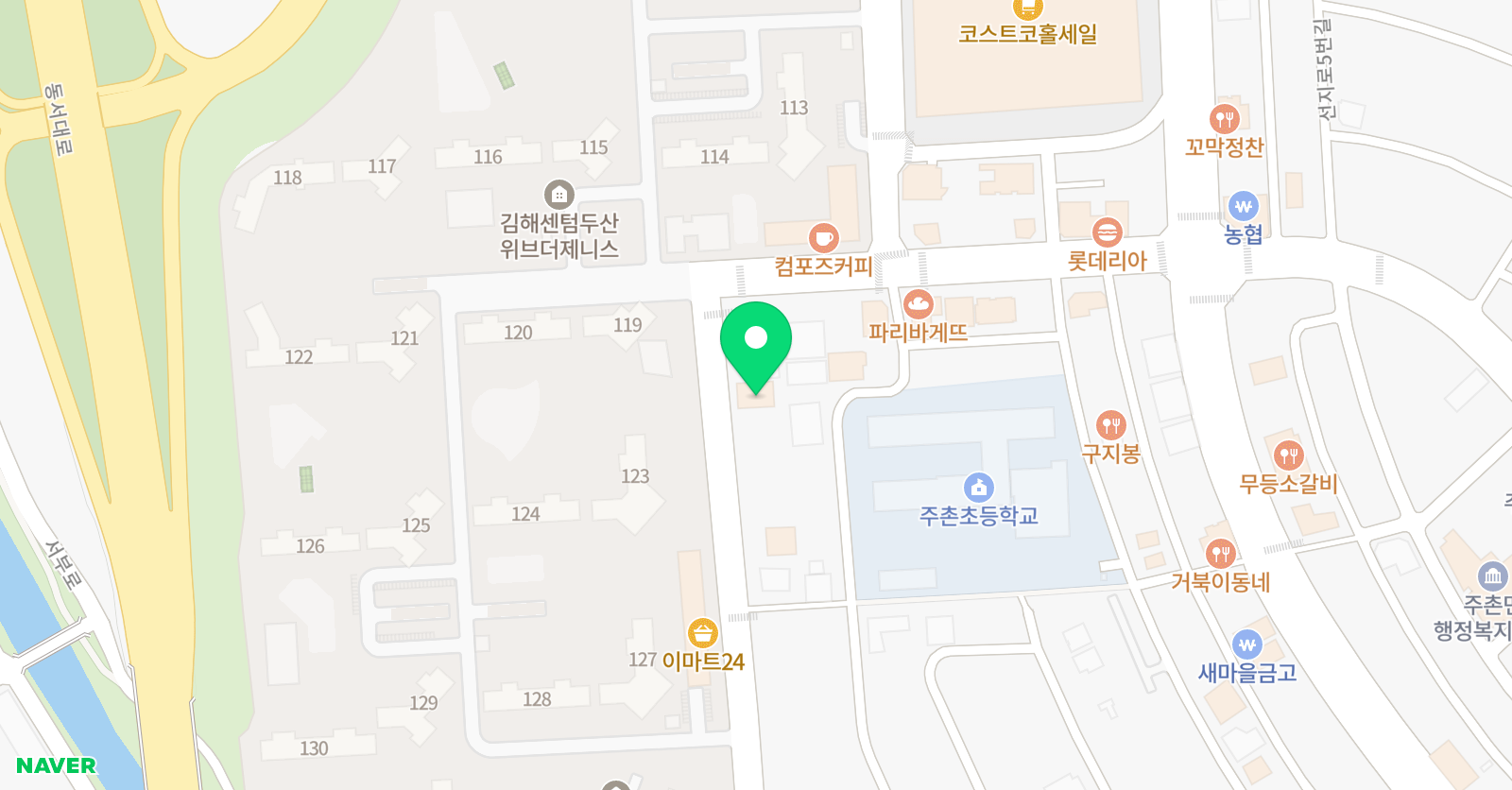 튼튼영어마스터클럽 영어 주촌점 위치