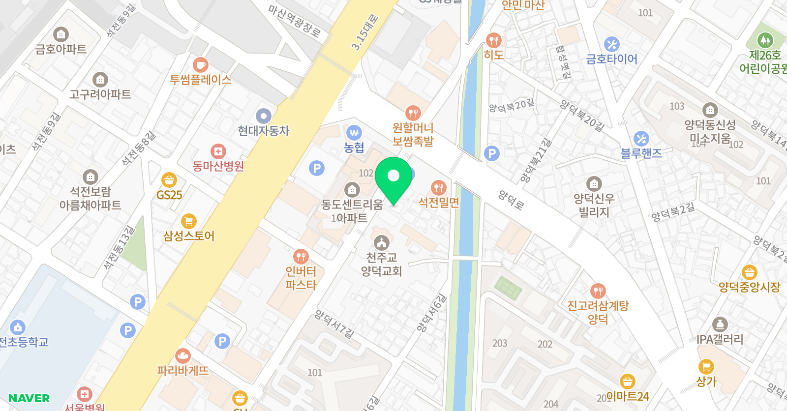 IVY캠퍼스 학원 위치
