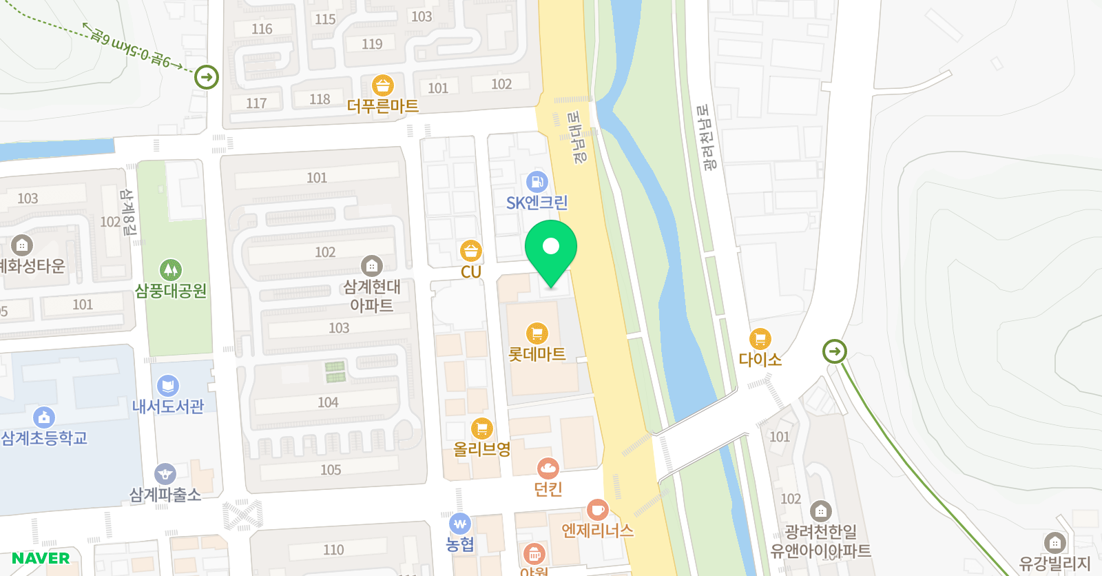 홍샘 어학원 위치