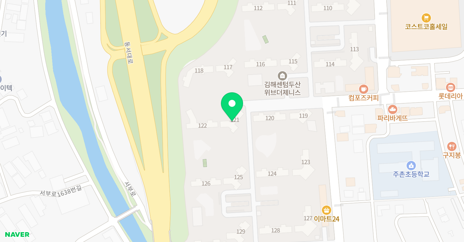 아소비 김해주촌 센텀제니스1점 위치