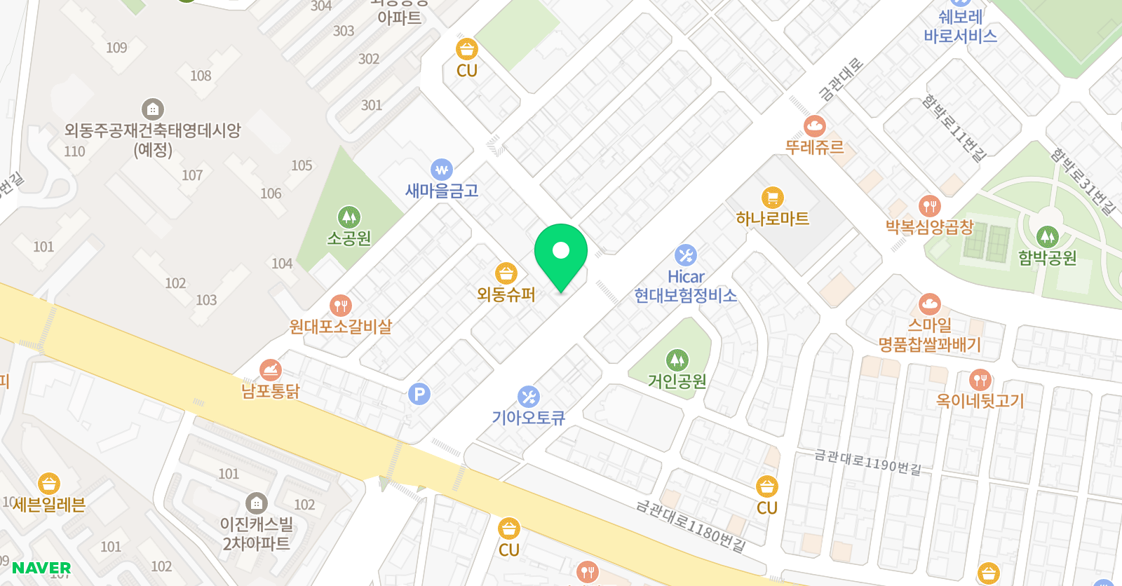 키파플레이짐 외동본점 위치
