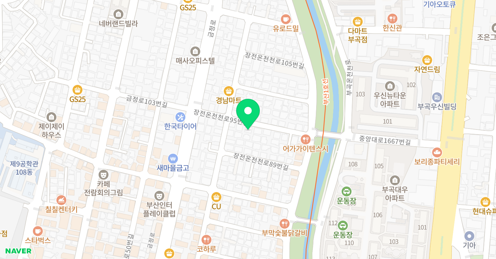 푸르넷공부방 부산대점 위치
